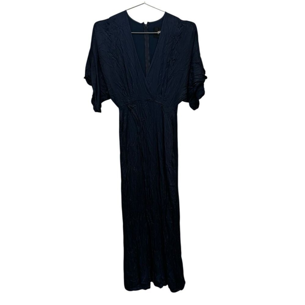 Reformation Winslow Navy V-Neck Maxi Dress size 0